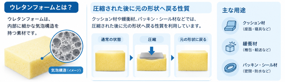 ウレタンフォームがすぐヘタる原因とは？用途・圧縮率・素材から考える選定ポイント | スポンジのプロ.com